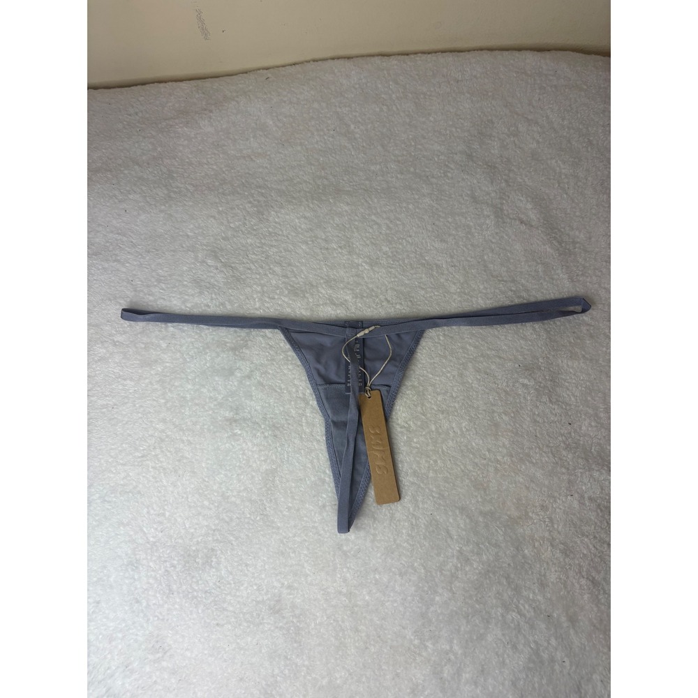 SKIMS Fits Everybody Micro Thong Slate Blue Grey PN-MIC-0439 Size 2X NWT - Picture 3 of 3